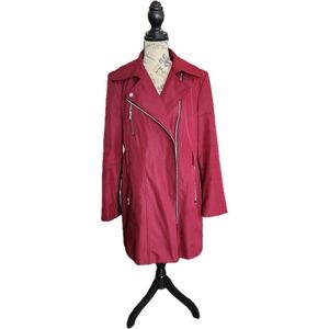 Gorgeous Calvin Klein Red Trench Raincoat (Size L)